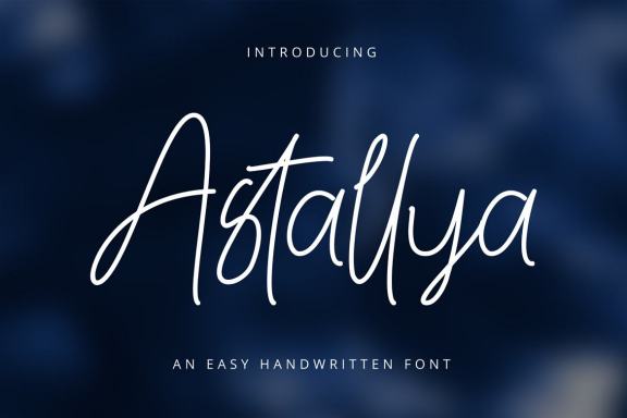 Astallya - An easy handwritten font