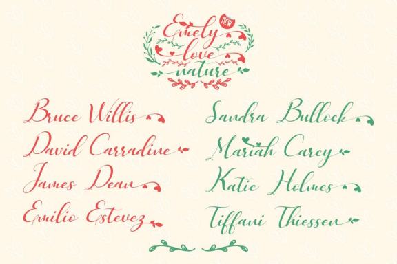 Emely love nature - Love and Nature Font