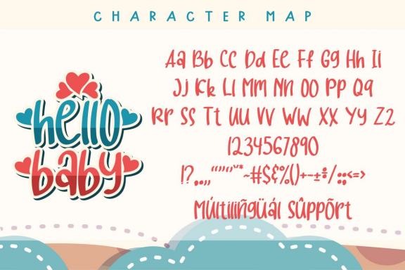 hello baby - Crafting Love Font