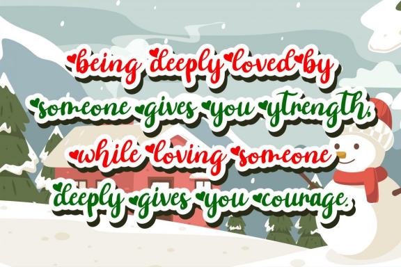 shasha christmas - script love font