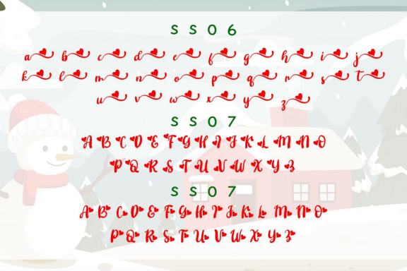 shasha christmas - script love font