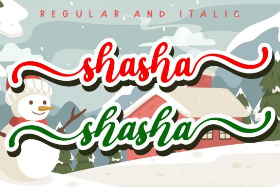 shasha christmas - script love font
