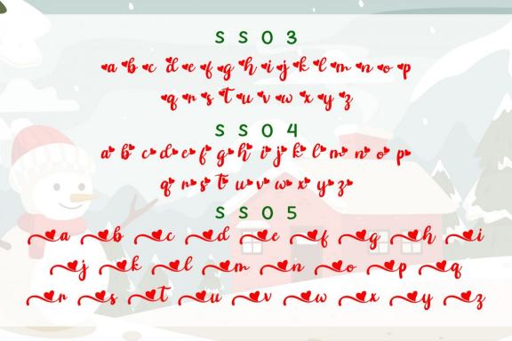 shasha christmas - script love font