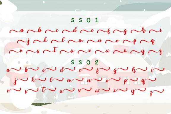 shasha christmas - script love font
