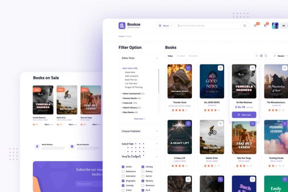 Bookoe - Book Store Website UI Design