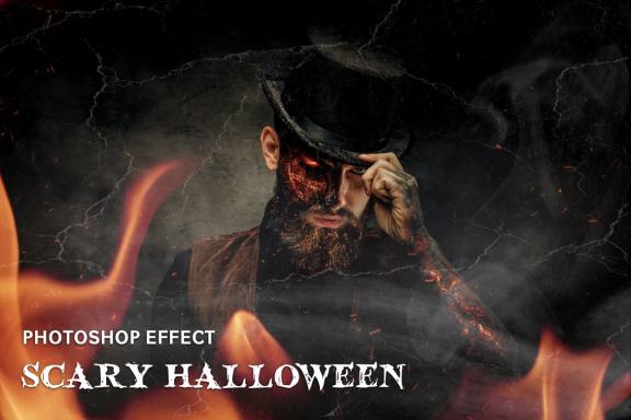 Scary Halloween Photoshop Effect