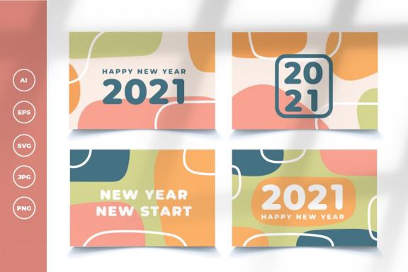 Background abstract new year 2021 collection