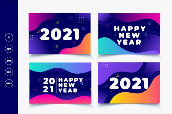 Background new year 2021 collection