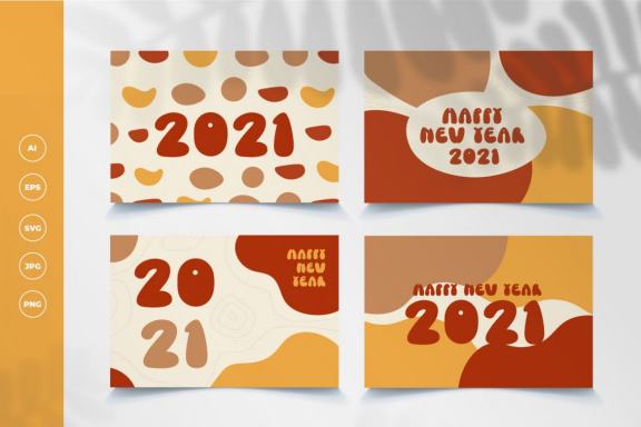 Background abstract new year 2021 collection