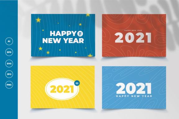 Background abstract new year 2021 collection