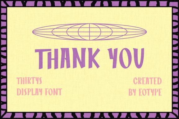 Thirtys Display Font