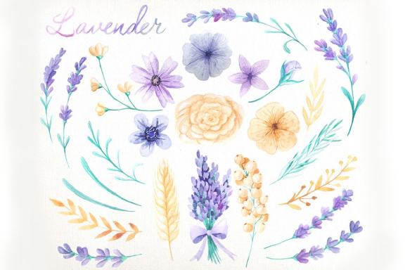 Watercolor Lavender Design Pack