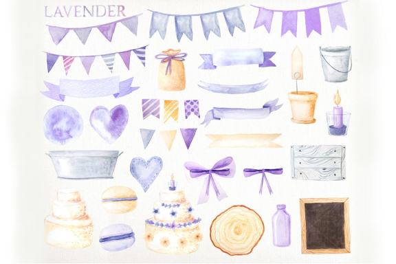 Watercolor Lavender Design Pack