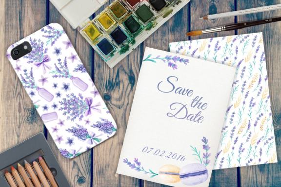 Watercolor Lavender Design Pack