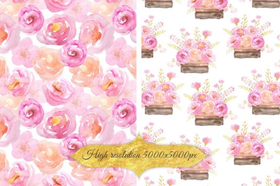 Watercolor Floral Patterns Vol.1