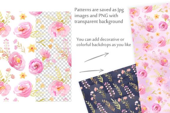 Watercolor Floral Patterns Vol.1