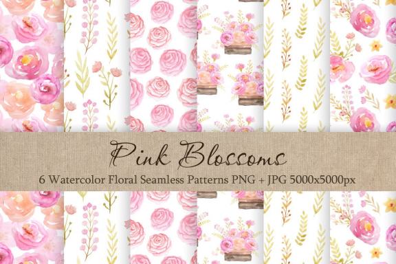 Watercolor Floral Patterns Vol.1