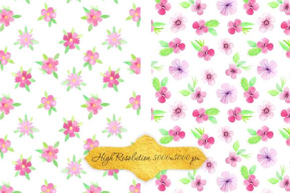 Watercolor Floral Patterns Vol.2
