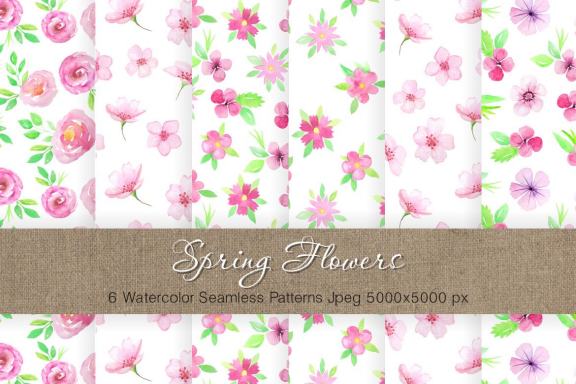 Watercolor Floral Patterns Vol.2