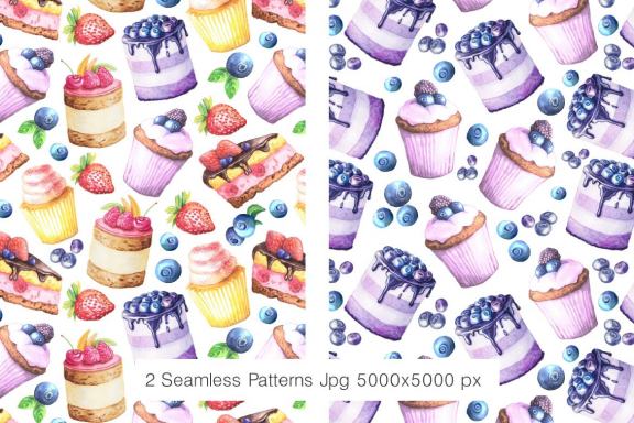 Watercolor Cakes Set