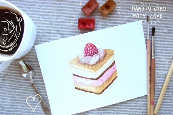 Watercolor Cakes Set