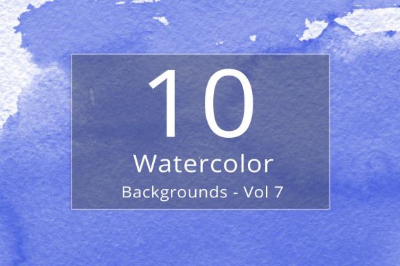 10 Watercolor Backgrounds - Vol 7