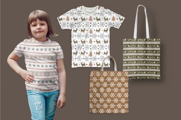 Christmas Illustration Seamless Patterns Bundle