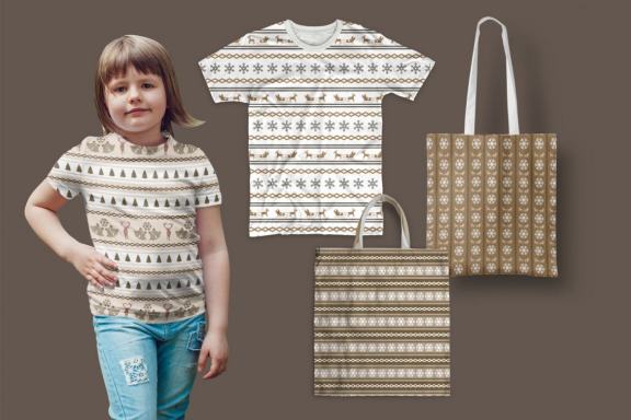 Christmas Illustration Seamless Patterns Bundle