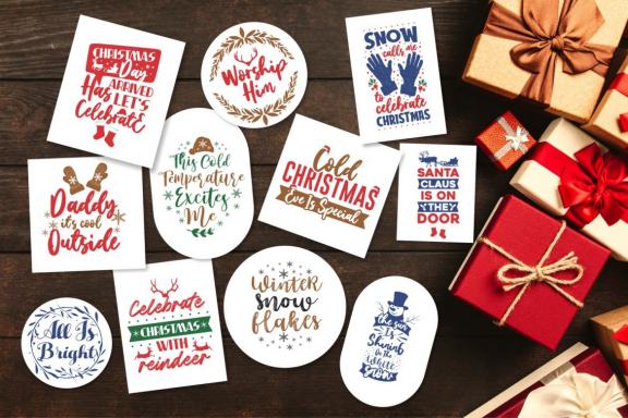 100 Christmas Typography Quotes Bundle