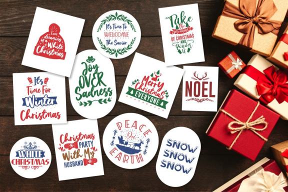 100 Christmas Typography Quotes Bundle