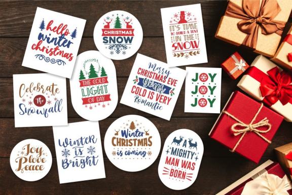100 Christmas Typography Quotes Bundle
