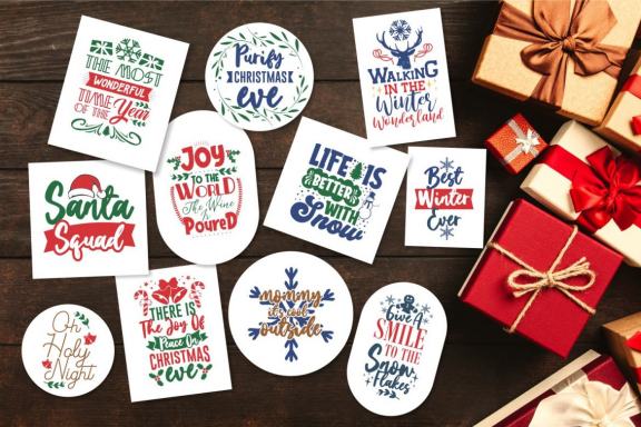 100 Christmas Typography Quotes Bundle
