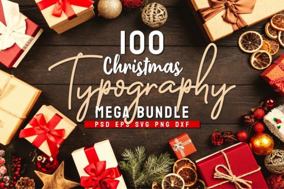 100 Christmas Typography Quotes Bundle