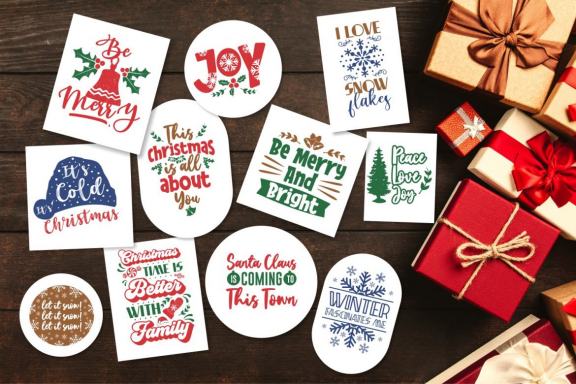 100 Christmas Typography Quotes Bundle