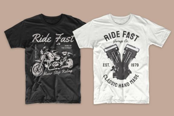 Vintage Motorcycles Vector T-shirt Design Bundle