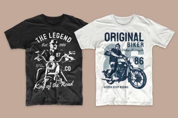 Vintage Motorcycles Vector T-shirt Design Bundle