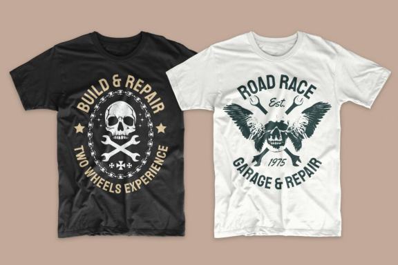 Vintage Motorcycles Vector T-shirt Design Bundle