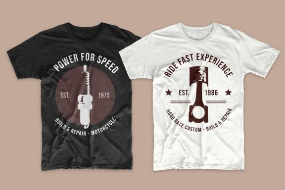 Vintage Motorcycles Vector T-shirt Design Bundle