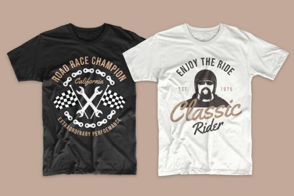 Vintage Motorcycles Vector T-shirt Design Bundle