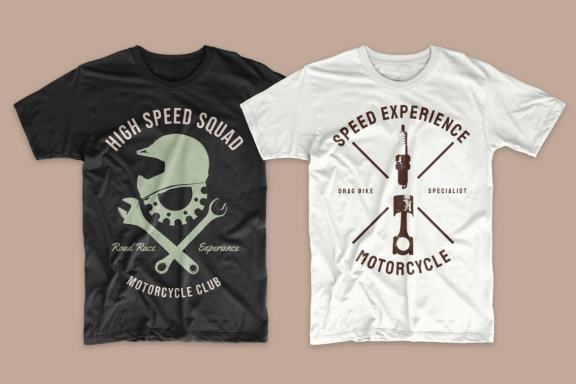Vintage Motorcycles Vector T-shirt Design Bundle