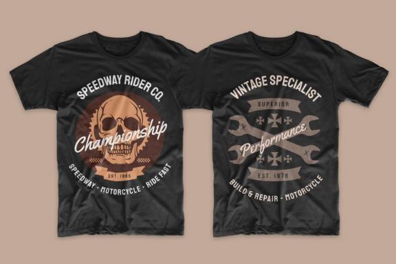 Vintage Motorcycles Vector T-shirt Design Bundle