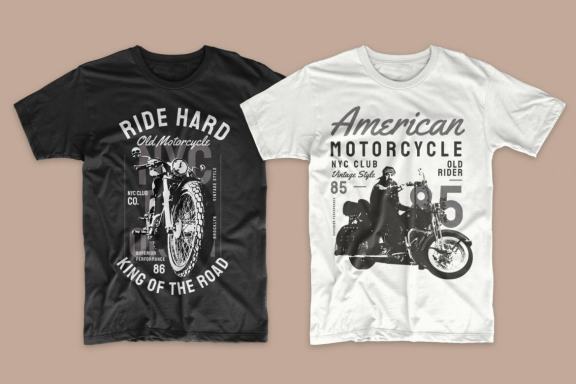 Vintage Motorcycles Vector T-shirt Design Bundle