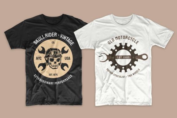 Vintage Motorcycles Vector T-shirt Design Bundle