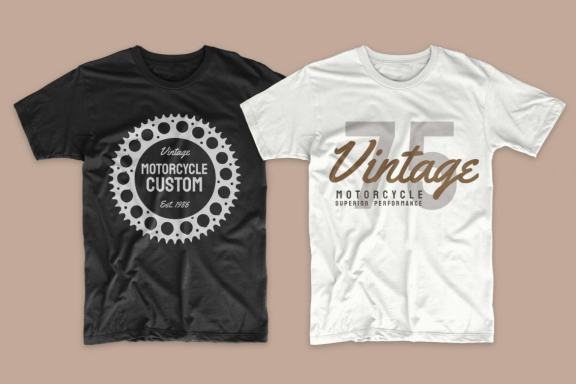 Vintage Motorcycles Vector T-shirt Design Bundle
