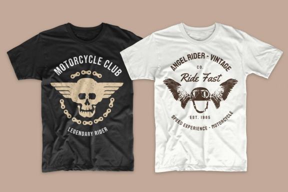 Vintage Motorcycles Vector T-shirt Design Bundle