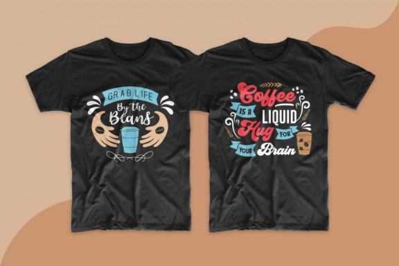 Coffee T-shirt Design Typography Quotes Bundle