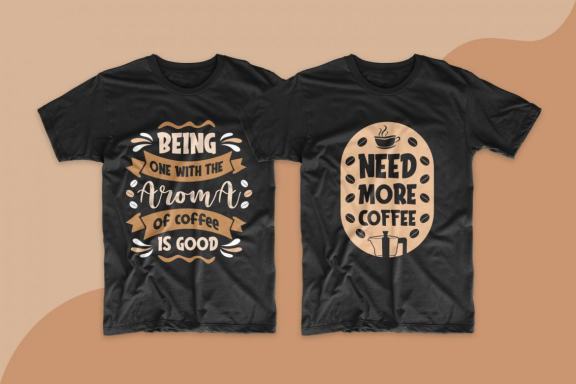 Coffee T-shirt Design Typography Quotes Bundle