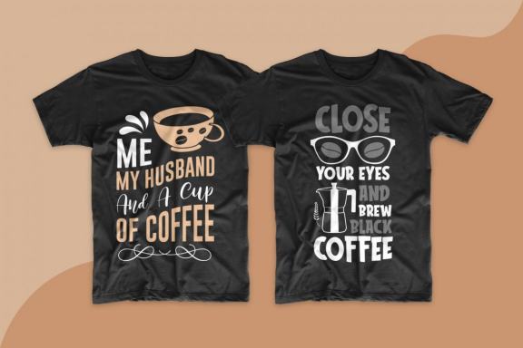 Coffee T-shirt Design Typography Quotes Bundle