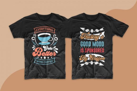 Coffee T-shirt Design Typography Quotes Bundle