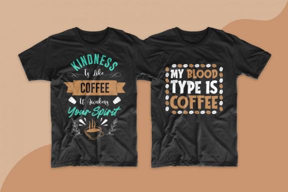 Coffee T-shirt Design Typography Quotes Bundle